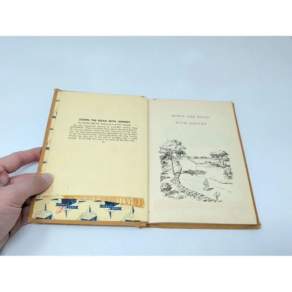 Down The Road With Johnny Irene Smith 1951 Hardcover Illustrated Cadmus Book VTG